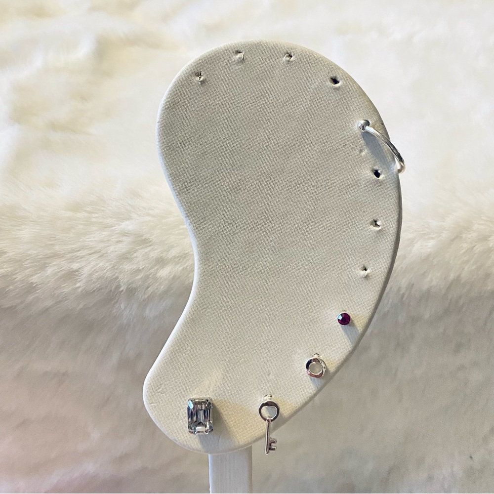 Key to my Heart Earring Stud Set - Picture 2 of 3